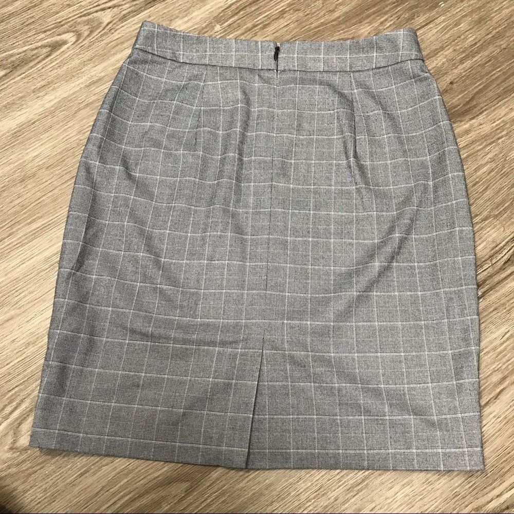 Banana Republic Plaid Pattern Zip Skirt Petite 4P